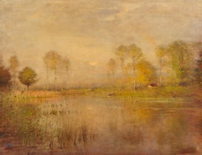風景、太陽、川 作： Ernest Parton